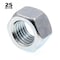 Prime-Line Finished Hex Nuts, 3/4 in.-10, A563 Grade A Zinc Plated Steel (25 Pack) 9073736 - alternate 2